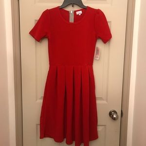 Lularoe Amelia small solid Red